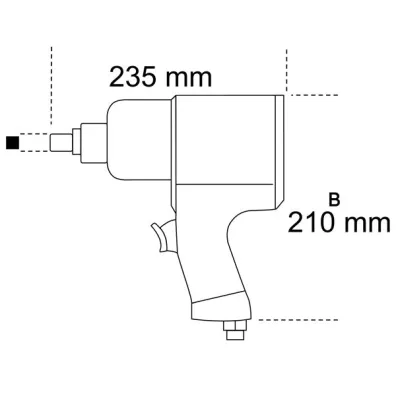 Pneumatyczny klucz udarowy 1/2" 1750nm /1927p Pneumatyczny klucz udarowy 1/2" 1750nm /1927p