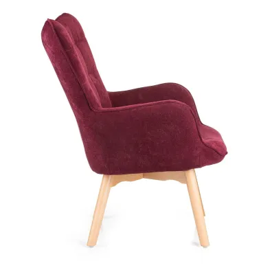 HowHomely Fotel z podnóżkiem Grella Plum HowHomely Fotel z podnóżkiem Grella Plum