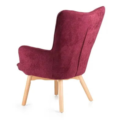 HowHomely Fotel z podnóżkiem Grella Plum HowHomely Fotel z podnóżkiem Grella Plum