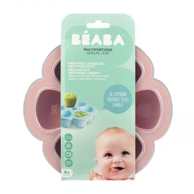 Beaba Silikonowy pojemnik do mrożenia duży Old pink 6 x 150 ml Beaba Silikonowy pojemnik do mrożenia duży Old pink 6 x 150 ml