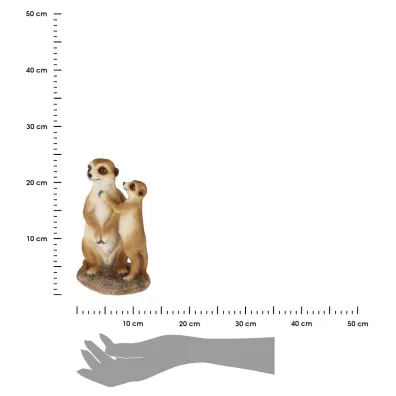 ProGarden Figurka ogrodowa Surykatka z dzieckiem 24 cm ProGarden Figurka ogrodowa Surykatka z dzieckiem 24 cm