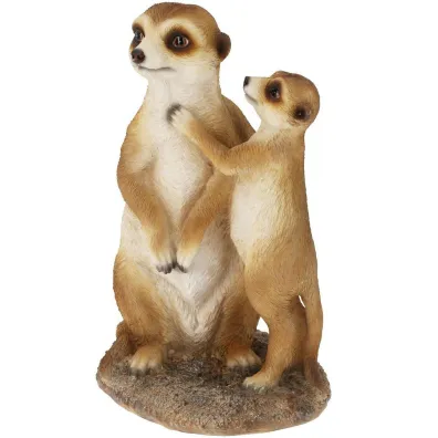 ProGarden Figurka ogrodowa Surykatka z dzieckiem 24 cm ProGarden Figurka ogrodowa Surykatka z dzieckiem 24 cm