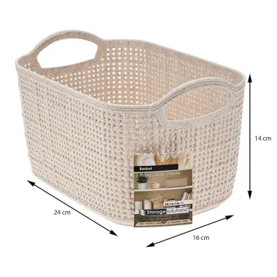Storage Solutions Koszyk do przechowywania beżowy 24x16xh14 cm Storage Solutions Koszyk do przechowywania beżowy 24x16xh14 cm