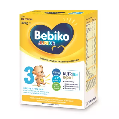 Bebiko Junior 3 Mleko modyfikowane dla dzieci powyżej 1. roku życia 800 g Bebiko Junior 3 Mleko modyfikowane dla dzieci powyżej 1. roku życia 800 g
