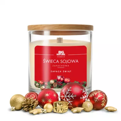 Big Nature Świeca sojowa Zapach Świąt 150 g Big Nature Świeca sojowa Zapach Świąt 150 g