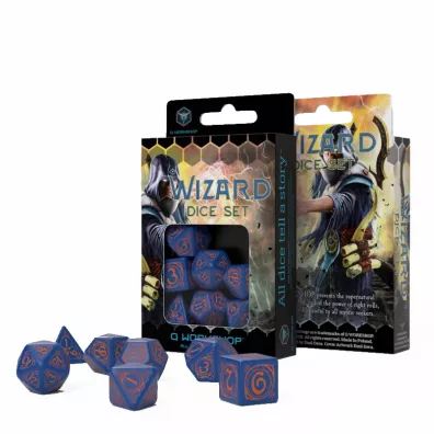 Komplet kości. Magów - Granatowo-Pomarańczowy Q-Workshop Komplet kości. Magów - Granatowo-Pomarańczowy Q-Workshop