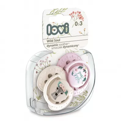 Lovi Smoczek silikonowy dynamiczny Wild Soul 0-3 m-cy 2 szt. Lovi Smoczek silikonowy dynamiczny Wild Soul 0-3 m-cy 2 szt.