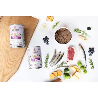 Ydolo Puppy - wieprzowina Iberico i ryby - mokra karma dla szczeniąt 400 g Ydolo Puppy - wieprzowina Iberico i ryby - mokra karma dla szczeniąt 400 g
