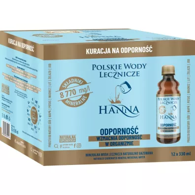 Polskie Wody Lecznicze Woda lecznicza Hanna zgrzewka 12 x 330 ml Polskie Wody Lecznicze Woda lecznicza Hanna zgrzewka 12 x 330 ml