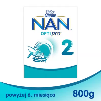 Nestle Nan Optipro 2 Mleko następne dla niemowląt po 6 miesiącu 800 g Nestle Nan Optipro 2 Mleko następne dla niemowląt po 6 miesiącu 800 g