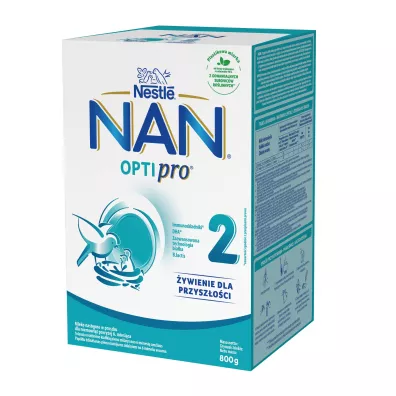 Nestle Nan Optipro 2 Mleko następne dla niemowląt po 6 miesiącu 800 g Nestle Nan Optipro 2 Mleko następne dla niemowląt po 6 miesiącu 800 g