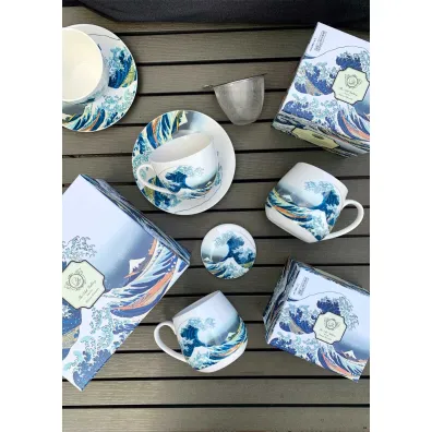 Duo Sp. z o.o. Porcelanowy kubek baryłka Hokusai The Great Wave 430 ml Duo Sp. z o.o. Porcelanowy kubek baryłka Hokusai The Great Wave 430 ml