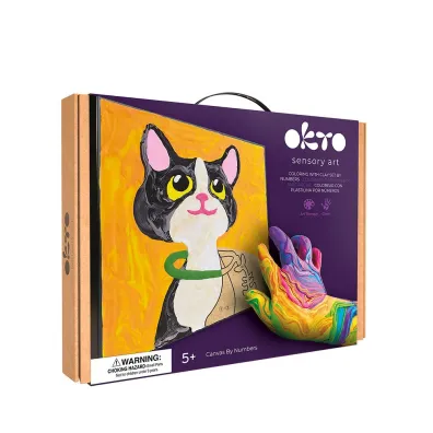 Zestaw do modelowania z masy plastycznej po numerach 29*29 cm Kot Okto Zestaw do modelowania z masy plastycznej po numerach 29*29 cm Kot Okto