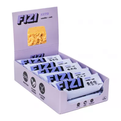 Fizi Keto baton proteinowy Vanilla + salt zgrzewka 10 x 45 g Fizi Keto baton proteinowy Vanilla + salt zgrzewka 10 x 45 g