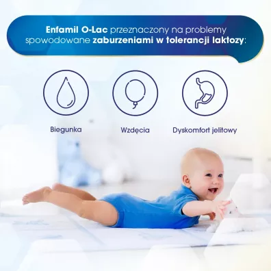 Enfamil Premium O-lac Mleko modyfikowane do stosowania przy objawach nietolerancji laktozy i biegunce od urodzenia 400 g Enfamil Premium O-lac Mleko modyfikowane do stosowania przy objawach nietolerancji laktozy i biegunce od urodzenia 400 g
