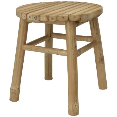 H&S Decoration Taboret z drewna bambusowego 35xH38 cm H&S Decoration Taboret z drewna bambusowego 35xH38 cm