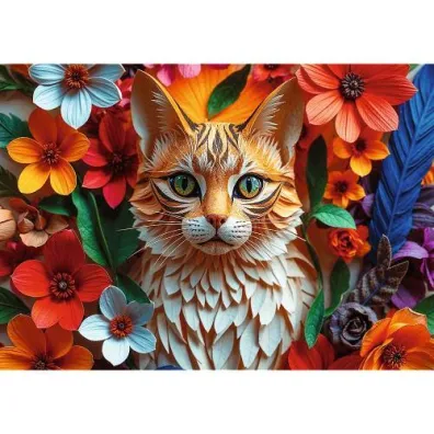 Puzzle 1000 el. Paper Art: Kot Trefl Puzzle 1000 el. Paper Art: Kot Trefl