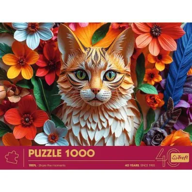 Puzzle 1000 el. Paper Art: Kot Trefl Puzzle 1000 el. Paper Art: Kot Trefl