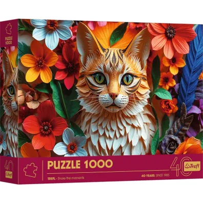 Puzzle 1000 el. Paper Art: Kot Trefl Puzzle 1000 el. Paper Art: Kot Trefl