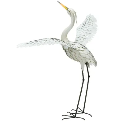 ProGarden Figurka ogrodowa Żuraw duży metalowy 123 cm ProGarden Figurka ogrodowa Żuraw duży metalowy 123 cm