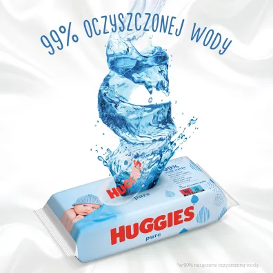 Huggies Chusteczki nawilżane Pure 56 szt. Huggies Chusteczki nawilżane Pure 56 szt.