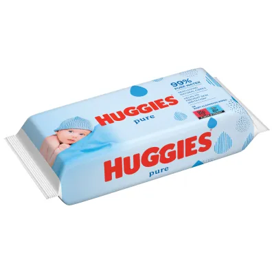 Huggies Chusteczki nawilżane Pure 56 szt. Huggies Chusteczki nawilżane Pure 56 szt.