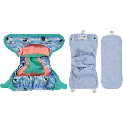 Close Pop-in pieluszka wielorazowa Aio V2, Blue Puffin Close Pop-in pieluszka wielorazowa Aio V2, Blue Puffin