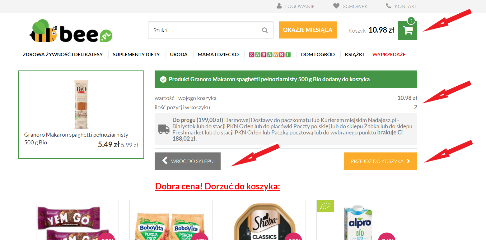 ilo�� produkt�w w koszyku