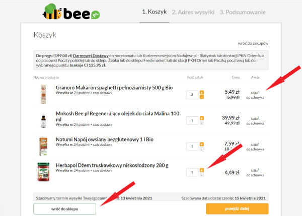 zwi�kszanie ilo�ci produkt�w w koszyku