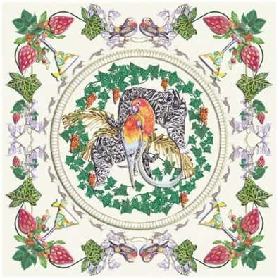 Museums & Galleries Karnet kwadrat z kopert� Lovebirds