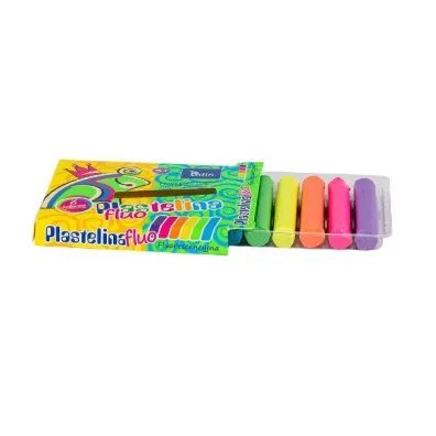 Tetis Plastelina fluorescencyjna 6 szt.