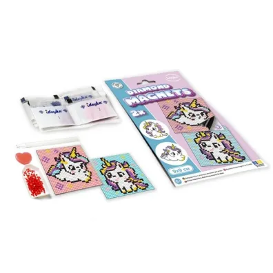 Diamentowa mozaika na magnesie IDEYKA 9x9 cm kids Jednoro�ce