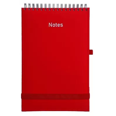 Wok Nas Notes A5 Vivella na spirali z gumk czerwony