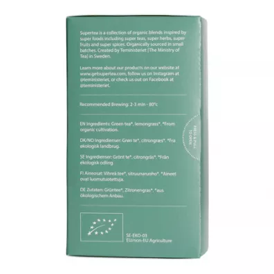 Teministeriet Supertea Green Tea Lemon Organic Herbata zielona