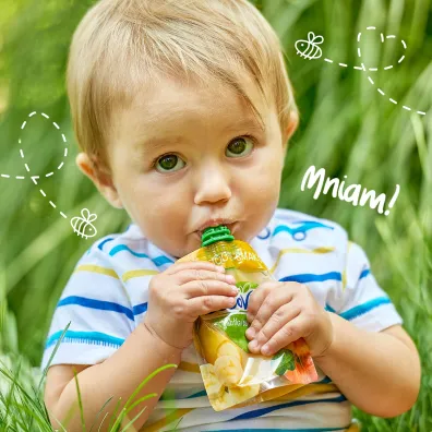 BoboVita JogoMi! Owoce z jogurtem z truskawkami i malinami po 8 miesi�cu 80 g
