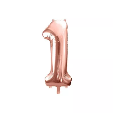 PartyDeco Balon foliowy 1 rowe zoto 86 cm