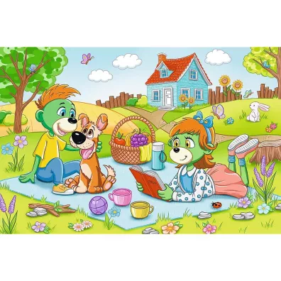 Puzzle 60 el. Przygody Rodziny Treflik�w