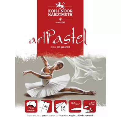 Koh-I-Noor Blok do pasteli Artpastel A5 szary 180 g 20 kartek
