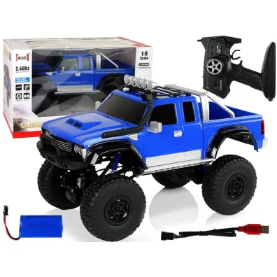 Auto Off- Road R/C 2.4G Climbing Car 1:8 niebieski LeanToys