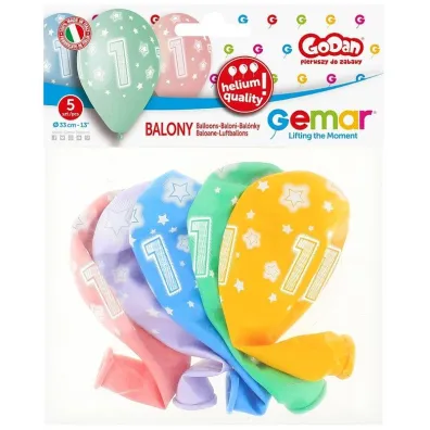 Godan Balony Premium Hel z nadr. 1, 13" op. 5szt.