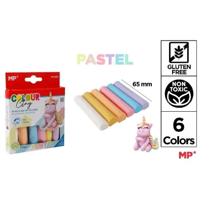 Mp Main Paper Plastelina 6 kolor�w pastel