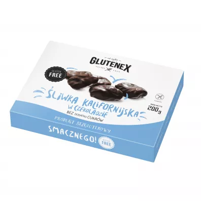 Glutenex �liwka w czekoladzie bez dodatku cukr�w bezglutenowa 200 g