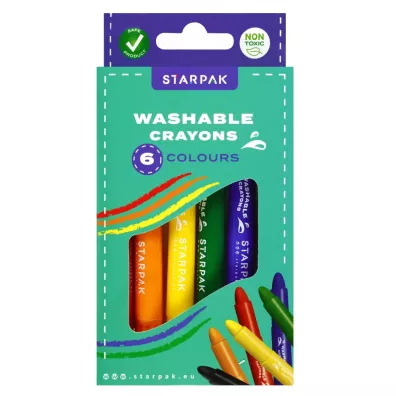 Starpak Kredki zmywalne 6 kolorw