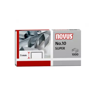 Novus Zszywacz e15 czarny z pakietem startowym zszywek no.10 din super