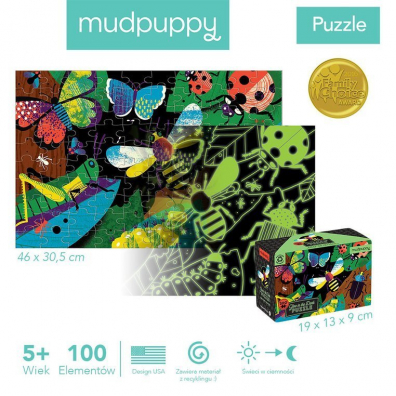 Puzzle wiecce w ciemnoci Insekty 5+ Mudpuppy