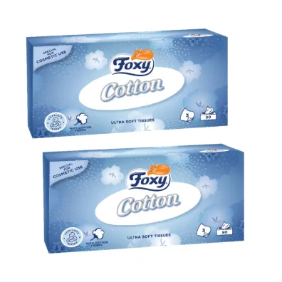Foxy Chusteczki kosmetyczne Cotton zestaw 2 x 90 szt