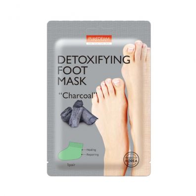 Purederm Detoxifying Foot Mask “Charcoal” oczyszczajca maseczka do stp z wglem 1 para 17 g
