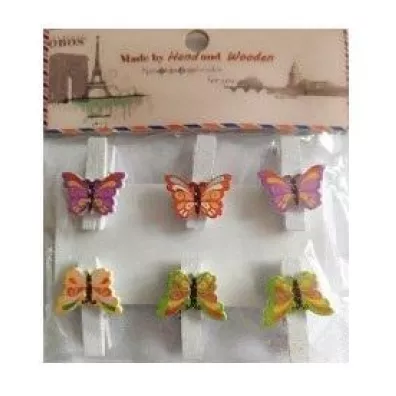 Galeria Hobby Klamerki ozdobne zwierz�ce motyle 6 szt.