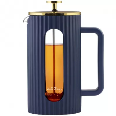 Vialli Design Zaparzacz do kawy i herbaty Livio indigo 1050 1 l
