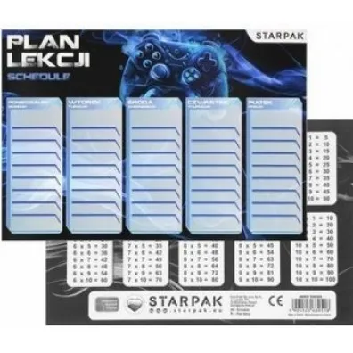 Starpak Plan lekcji z tabliczk� mno�enia Gaming 25 szt.